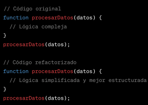 Refactoriza un código para mejorar su legibilidad y mantenibilidad.
