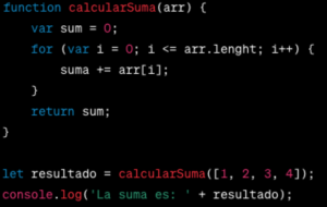 Código erróneo en javascript