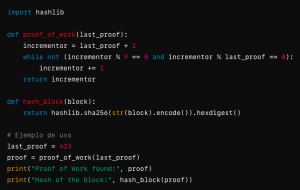 Escribe un algoritmo que valide un bloque utilizando Proof of Work en Python