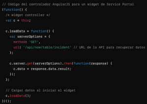 Desarrolla un widget de Service Portal que muestre datos en tiempo real